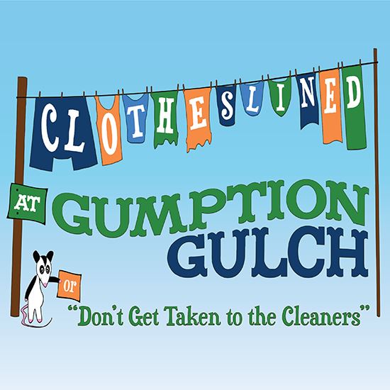 Picture of Clotheslined At Gumption Gulch cover art.
